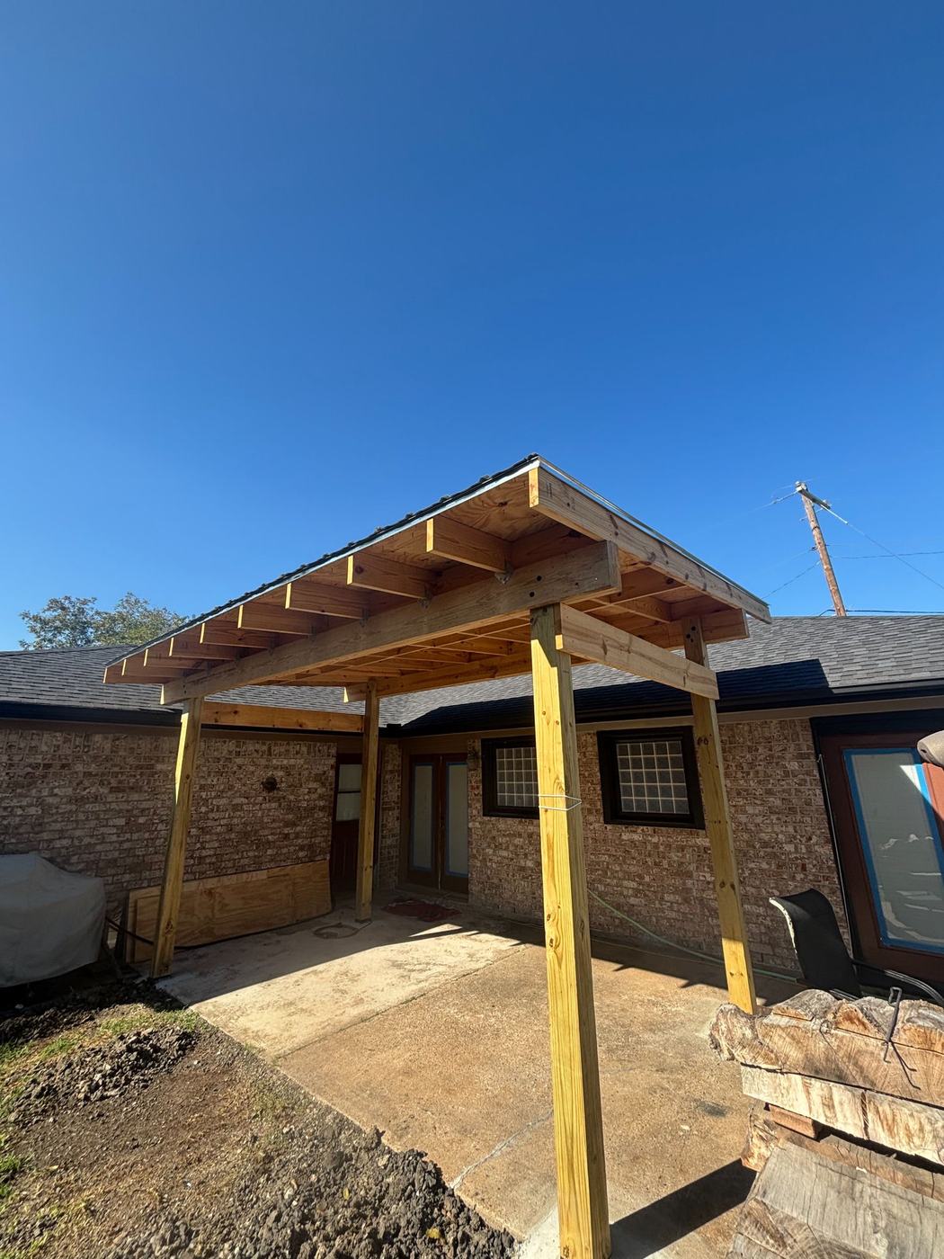 Patio cover — framed structure