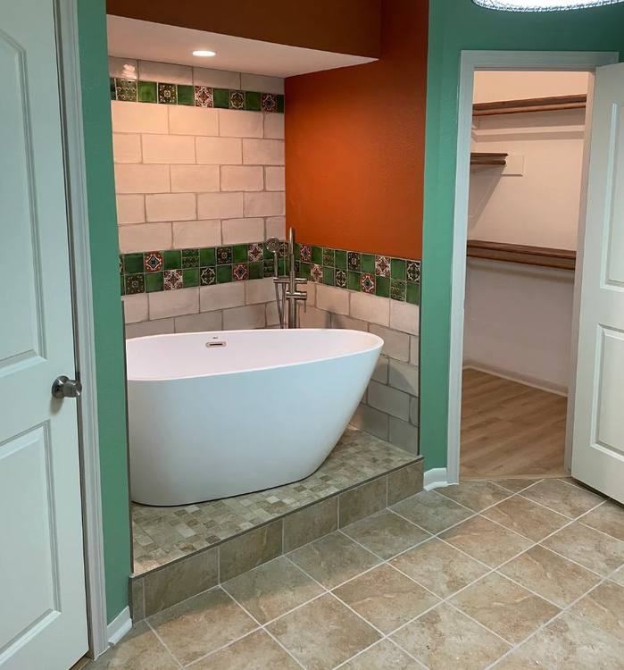 Freestanding tub renovation